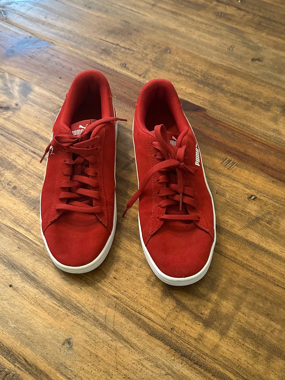 Puma Red Low-Top Sneakers